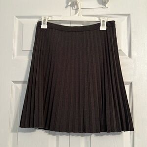 J Crew Factory Dark Grey Pleated Skirt